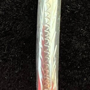 Vintage Sterling Silver Hinged Bangle Bracelet With Safety Chain